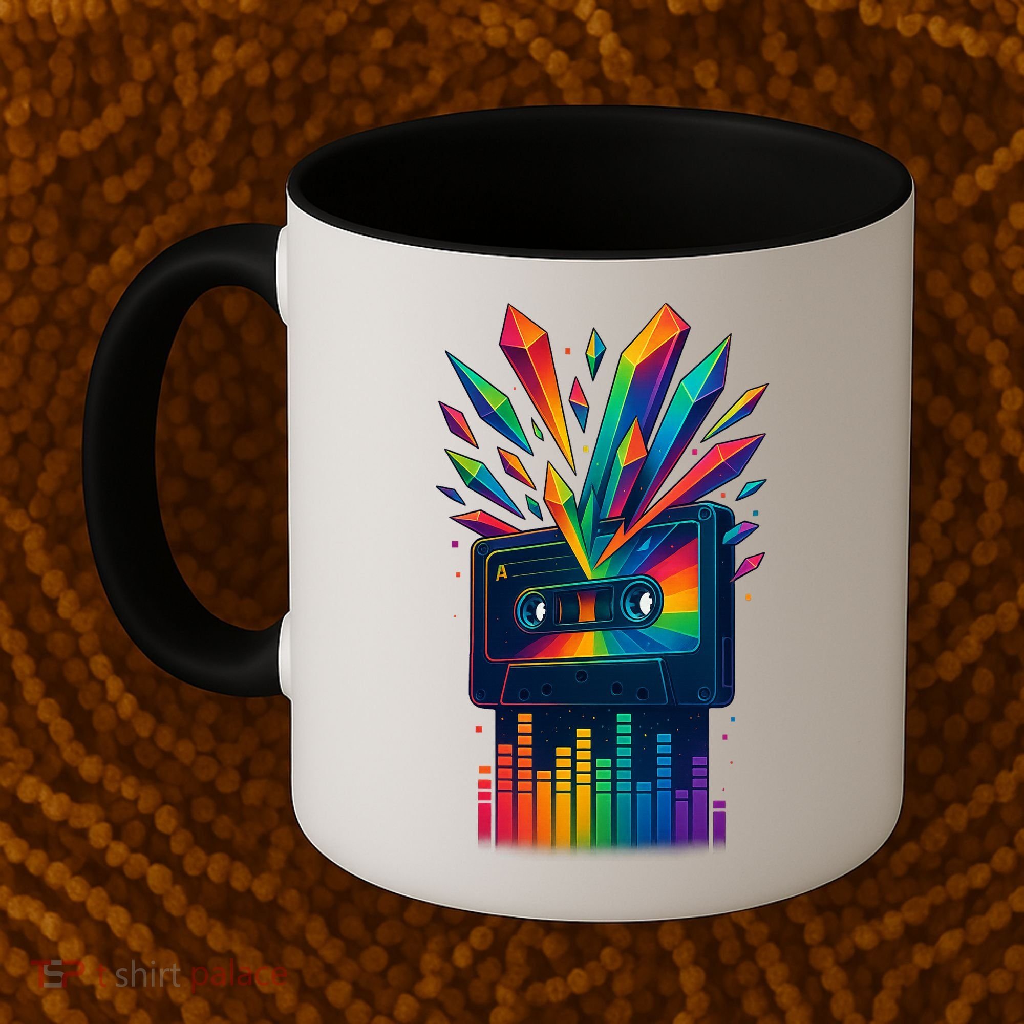 Rainbow Prism Cassette  Coffee Mug