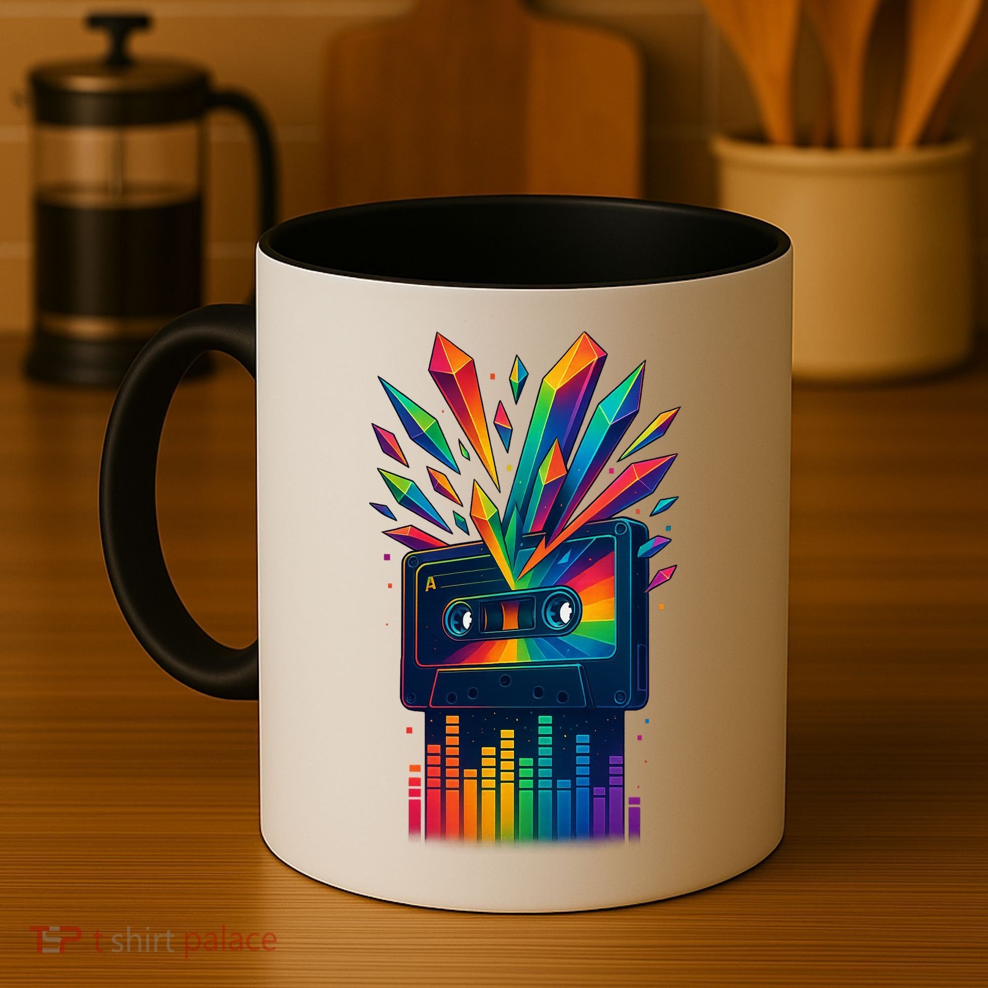 Rainbow Prism Cassette  Coffee Mug