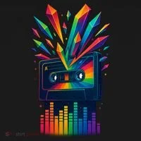 Rainbow Prism Cassette  Women's Hoodie thumb 2