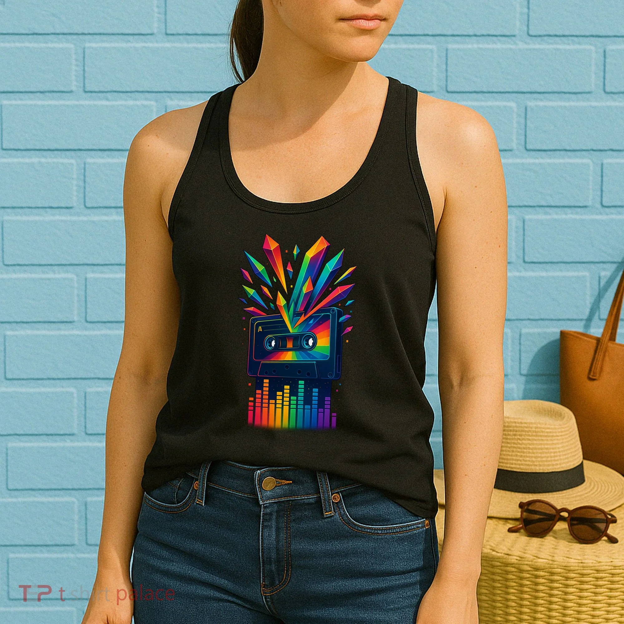 Rainbow Prism Cassette  Women's Tank Top