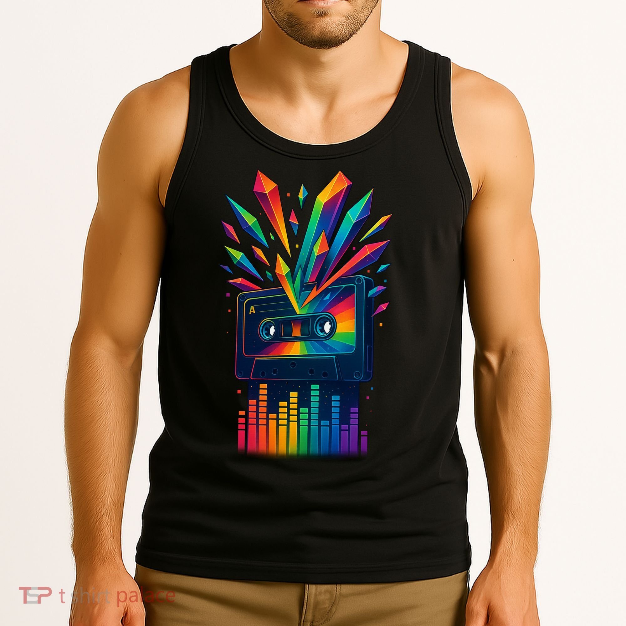 Rainbow Prism Cassette  Tank Top