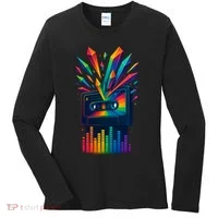 Rainbow Prism Cassette  Women's Long Sleeve Shirt thumb 0