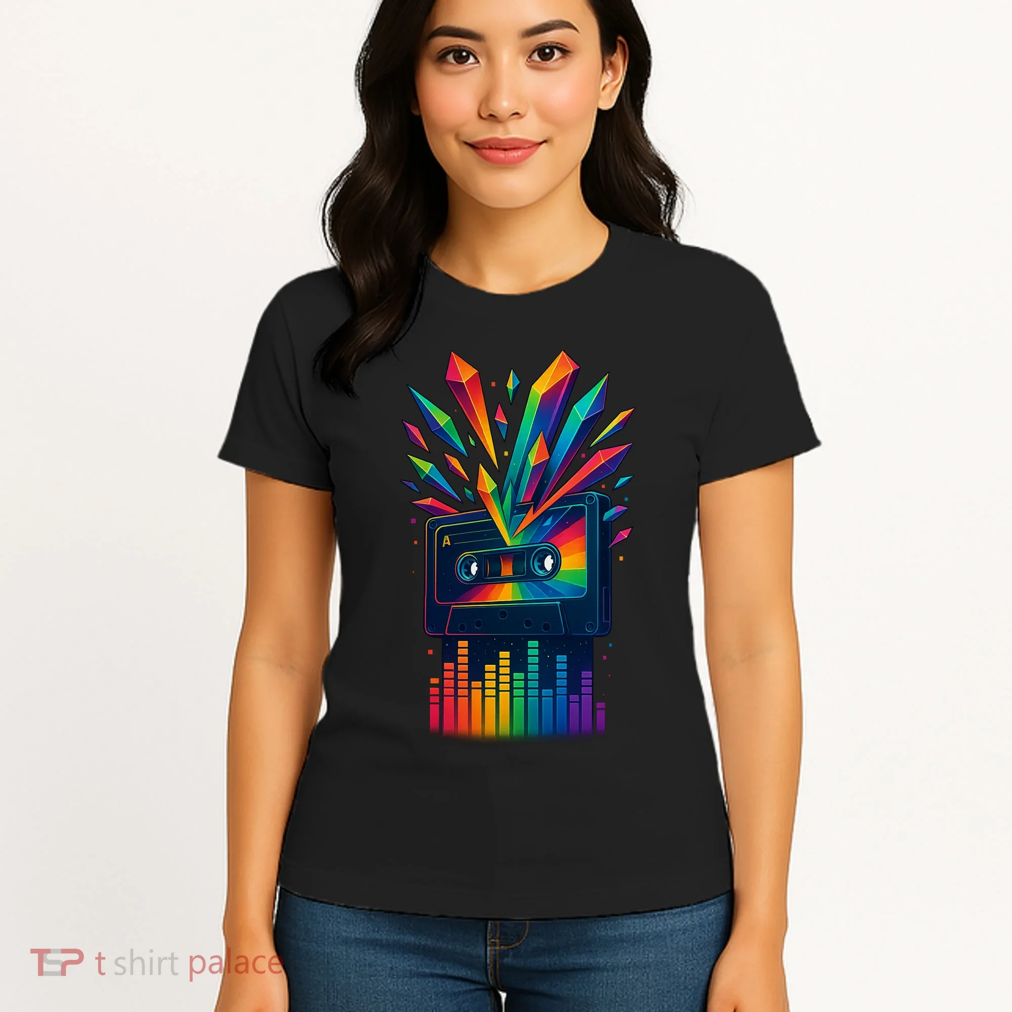 Rainbow Prism Cassette  Women's T-Shirt