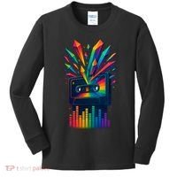 Rainbow Prism Cassette  Kids Long Sleeve Shirt thumb 0