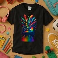 Rainbow Prism Cassette  Kids T-Shirt thumb 3