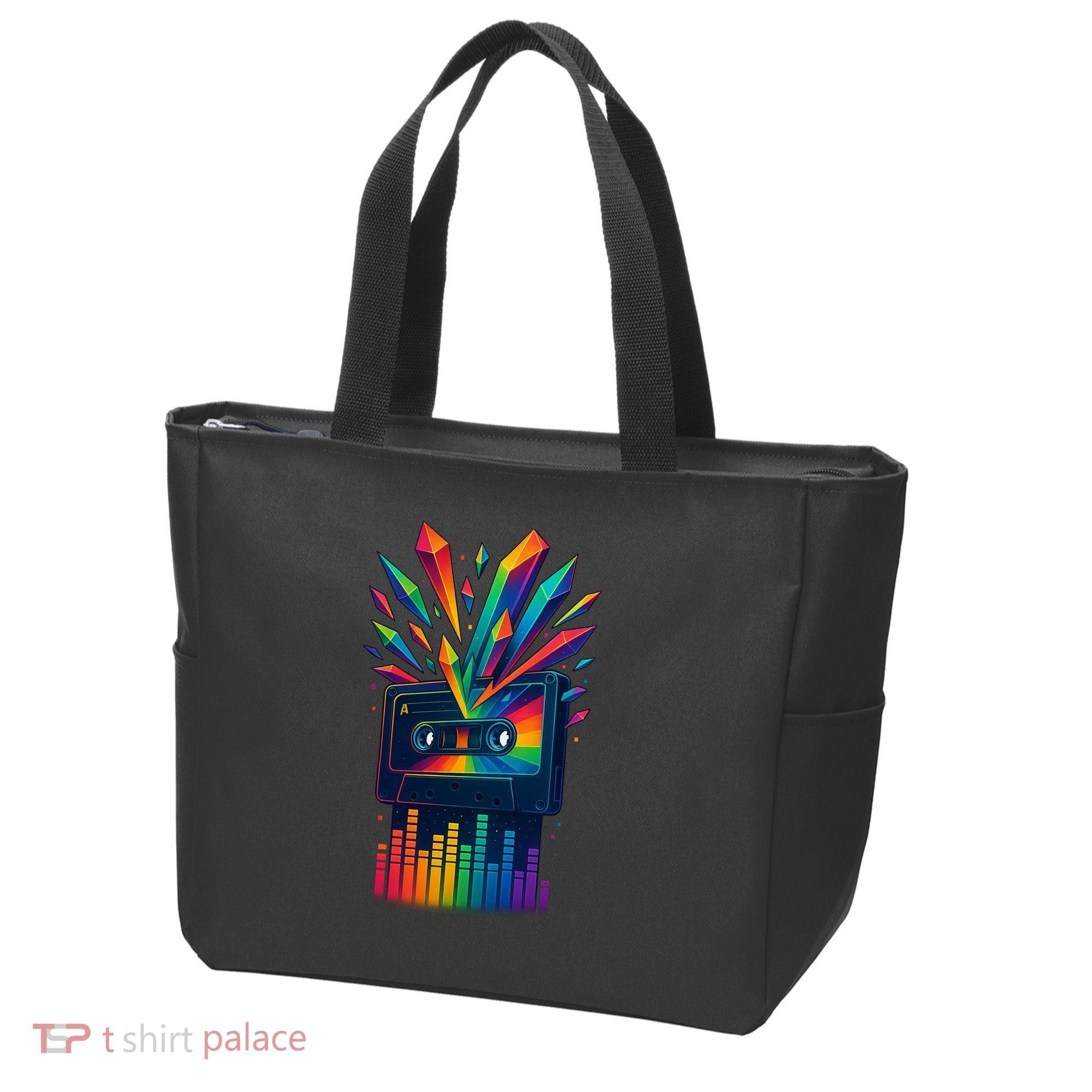 Rainbow Prism Cassette  Tote Bag