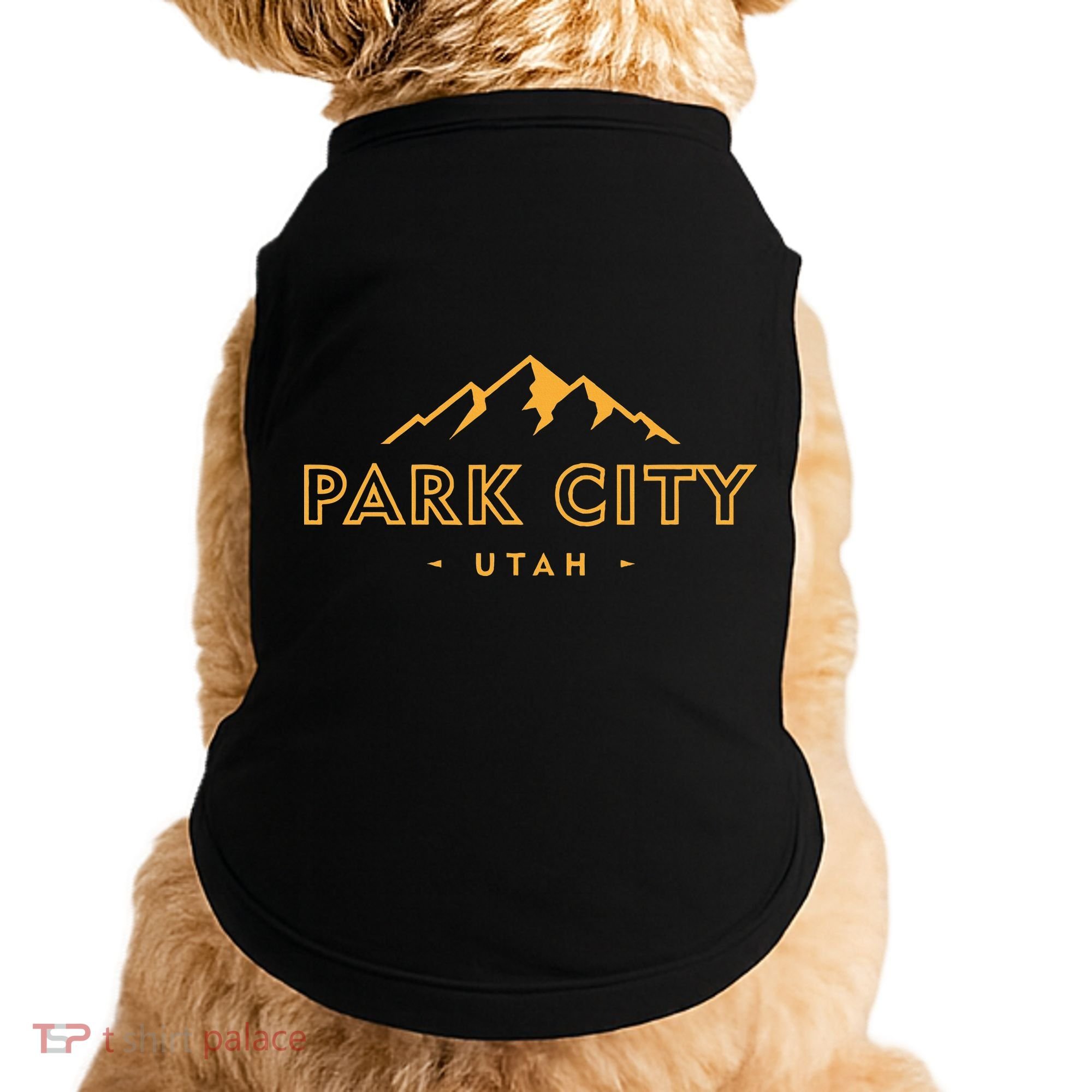 Retro Park City Utah Souvenir Mountain Hiking Doggie Tank