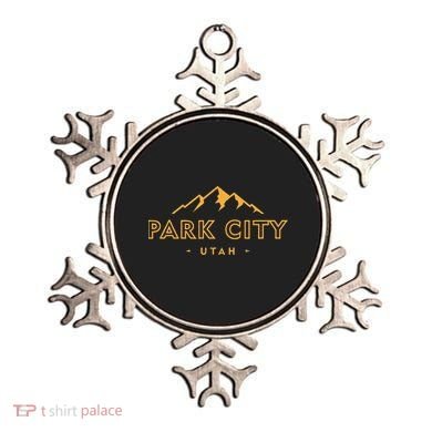 Retro Park City Utah Souvenir Mountain Hiking Ornament