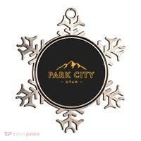 Retro Park City Utah Souvenir Mountain Hiking Ornament thumb 0