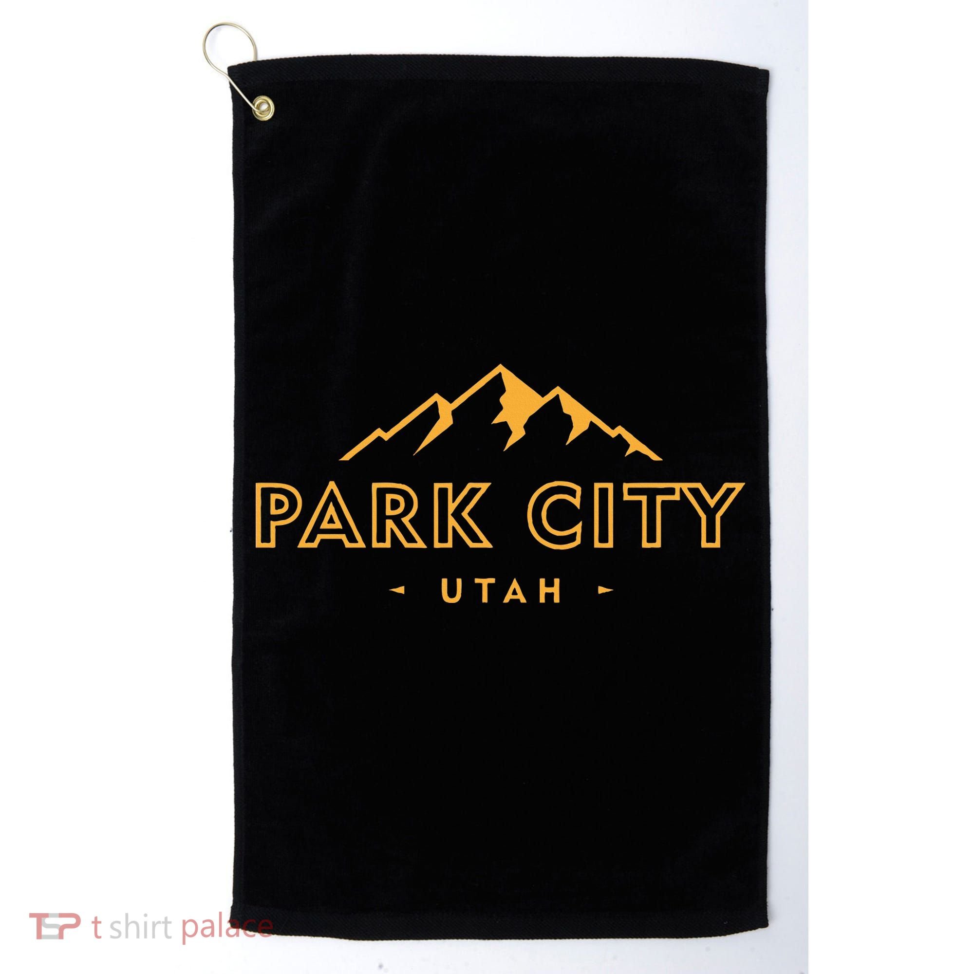 Retro Park City Utah Souvenir Mountain Hiking Golf Towel