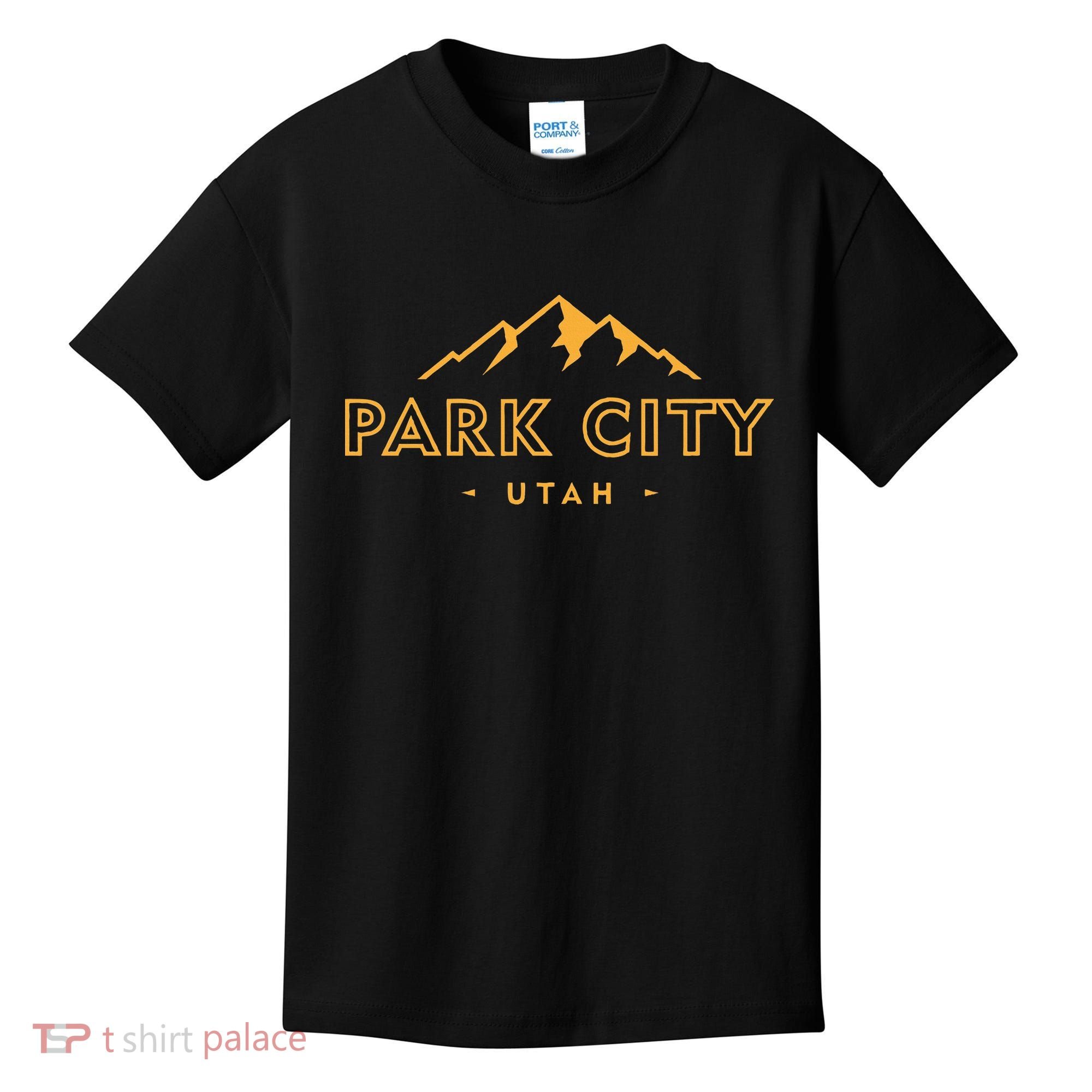 Retro Park City Utah Souvenir Mountain Hiking Kids T-Shirt