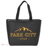 Retro Park City Utah Souvenir Mountain Hiking Tote Bag thumb 0
