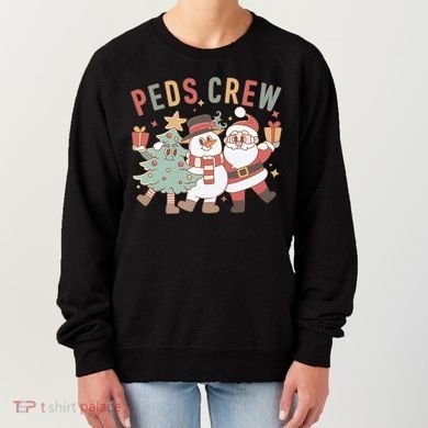 Retro Peds Crew Christmas Pediatric Nurse Nursing Group Women's Sweatshirt