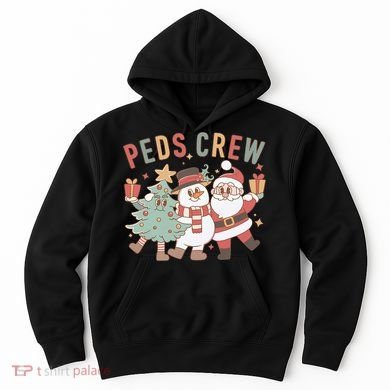 Retro Peds Crew Christmas Pediatric Nurse Nursing Group Hoodie