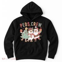 Retro Peds Crew Christmas Pediatric Nurse Nursing Group Hoodie thumb 0