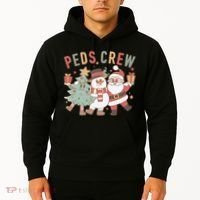 Retro Peds Crew Christmas Pediatric Nurse Nursing Group Hoodie thumb 2