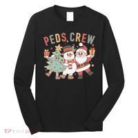 Retro Peds Crew Christmas Pediatric Nurse Nursing Group Long Sleeve Shirt thumb 0