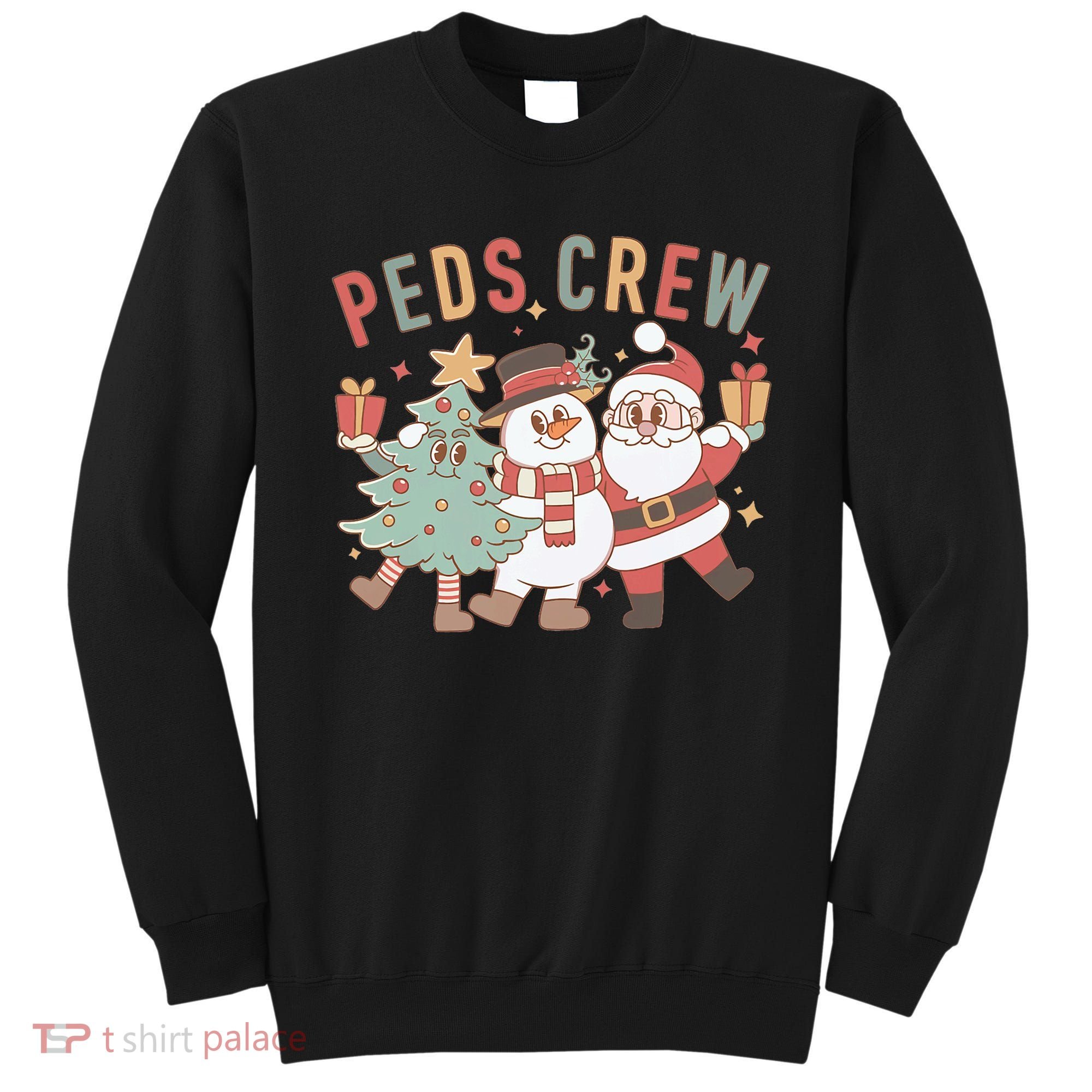 Retro Peds Crew Christmas Pediatric Nurse Nursing Group Sweatshirt