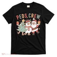 Retro Peds Crew Christmas Pediatric Nurse Nursing Group T-Shirt thumb 0