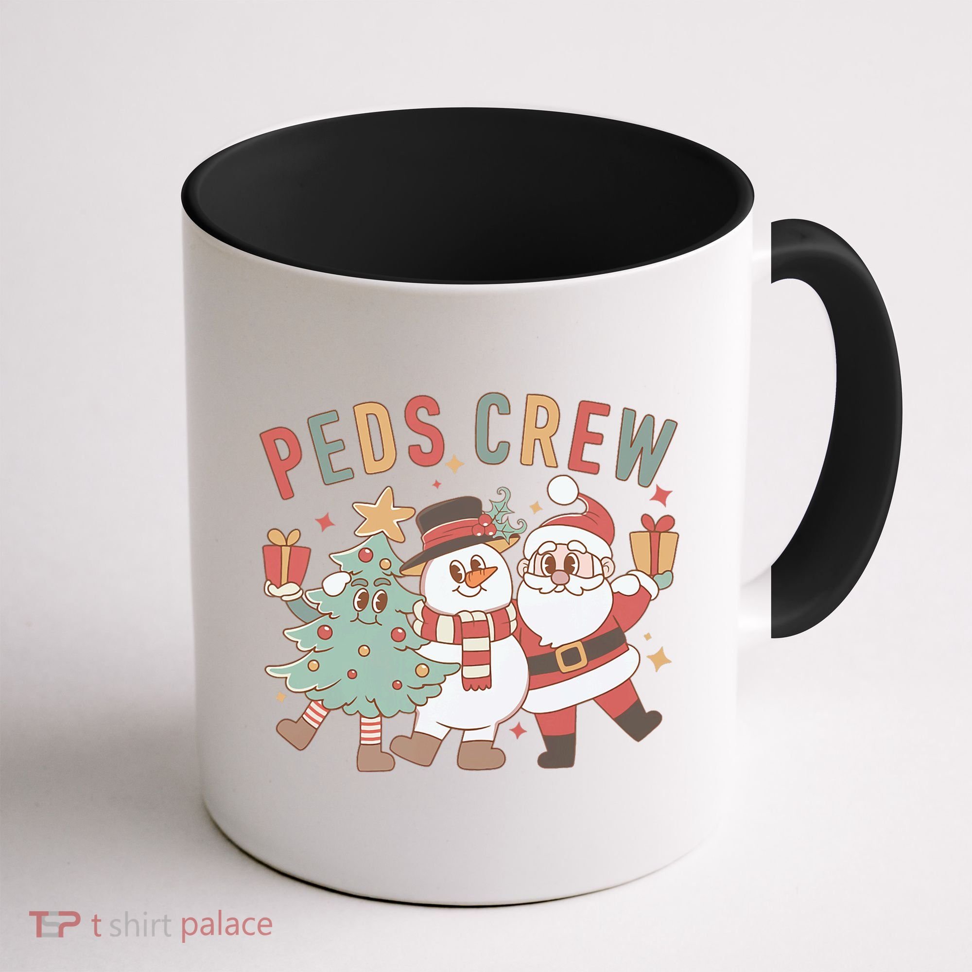 Retro Peds Crew Christmas Pediatric Nurse Nursing Group Coffee Mug