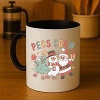 Retro Peds Crew Christmas Pediatric Nurse Nursing Group Coffee Mug thumb 4
