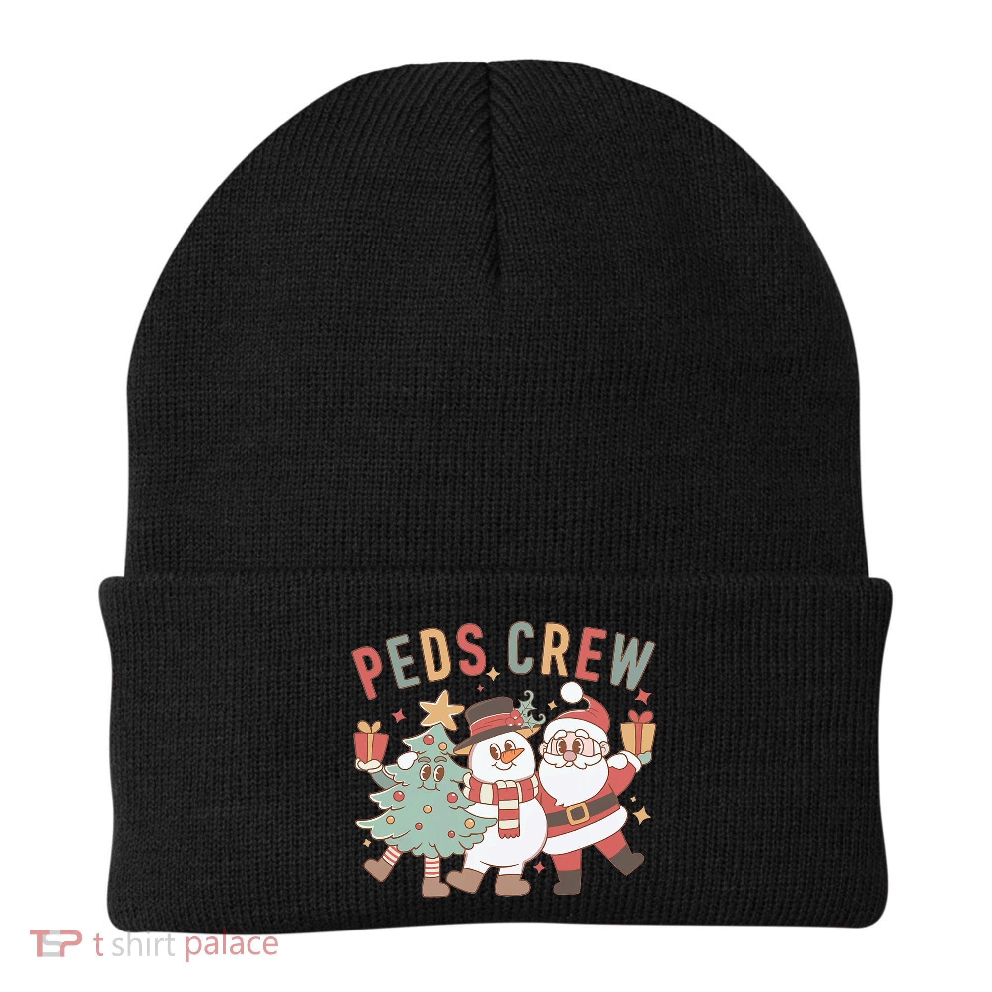 Retro Peds Crew Christmas Pediatric Nurse Nursing Group Beanie
