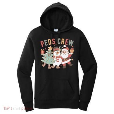 Retro Peds Crew Christmas Pediatric Nurse Nursing Group Women's Hoodie
