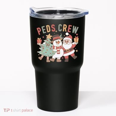 Retro Peds Crew Christmas Pediatric Nurse Nursing Group Tumbler