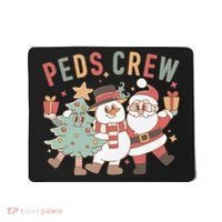 Retro Peds Crew Christmas Pediatric Nurse Nursing Group Mousepad thumb 0