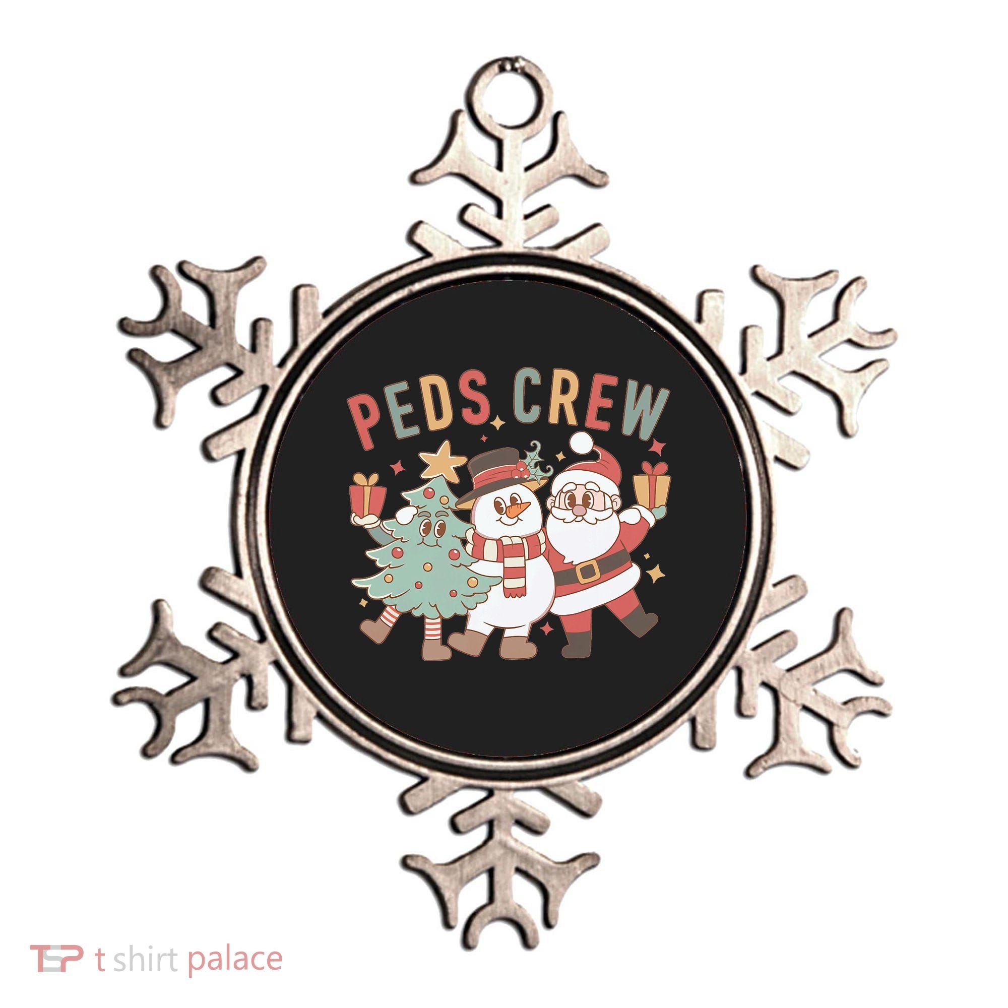 Retro Peds Crew Christmas Pediatric Nurse Nursing Group Ornament