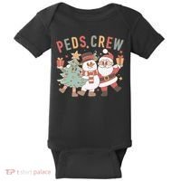 Retro Peds Crew Christmas Pediatric Nurse Nursing Group Baby Bodysuit thumb 0