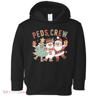 Retro Peds Crew Christmas Pediatric Nurse Nursing Group Toddler Hoodie