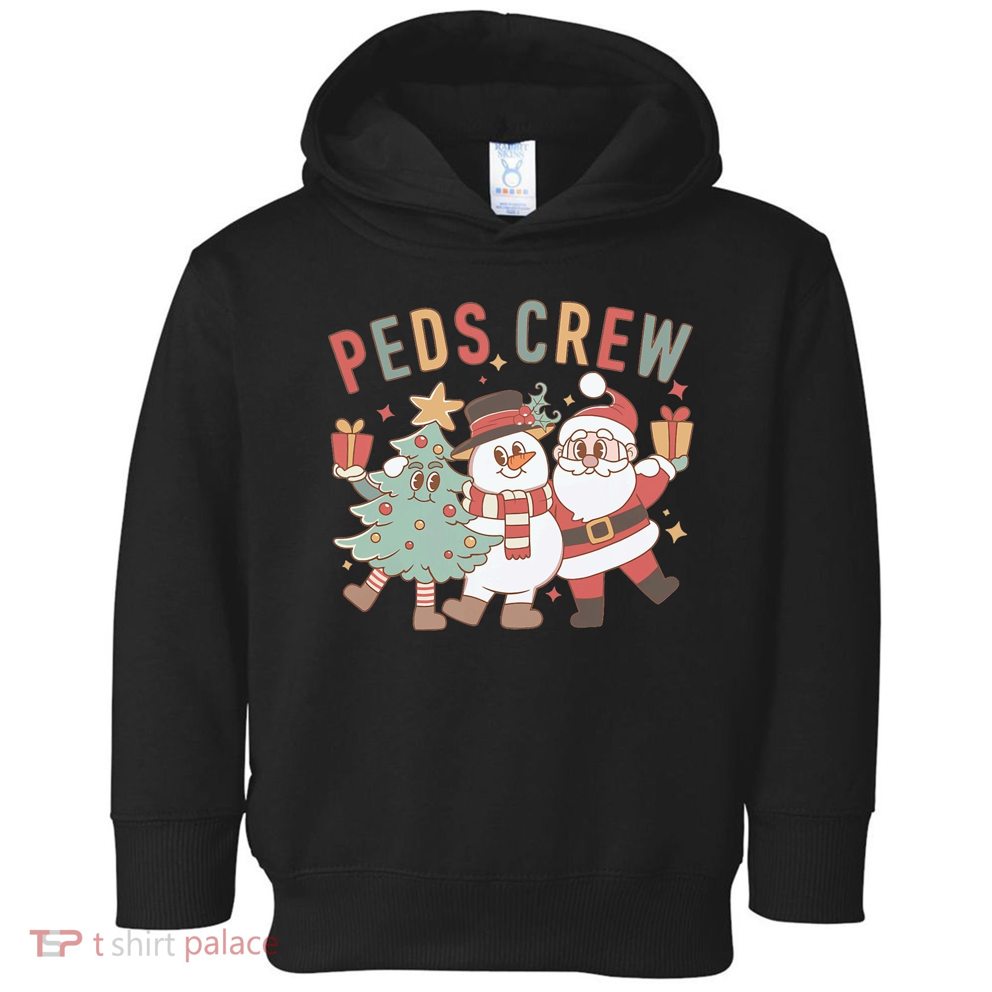 Retro Peds Crew Christmas Pediatric Nurse Nursing Group Toddler Hoodie