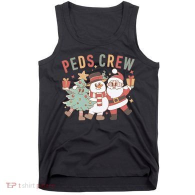 Retro Peds Crew Christmas Pediatric Nurse Nursing Group Tank Top