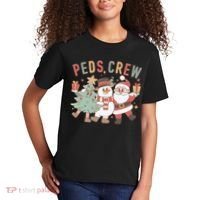 Retro Peds Crew Christmas Pediatric Nurse Nursing Group Kids T-Shirt thumb 2