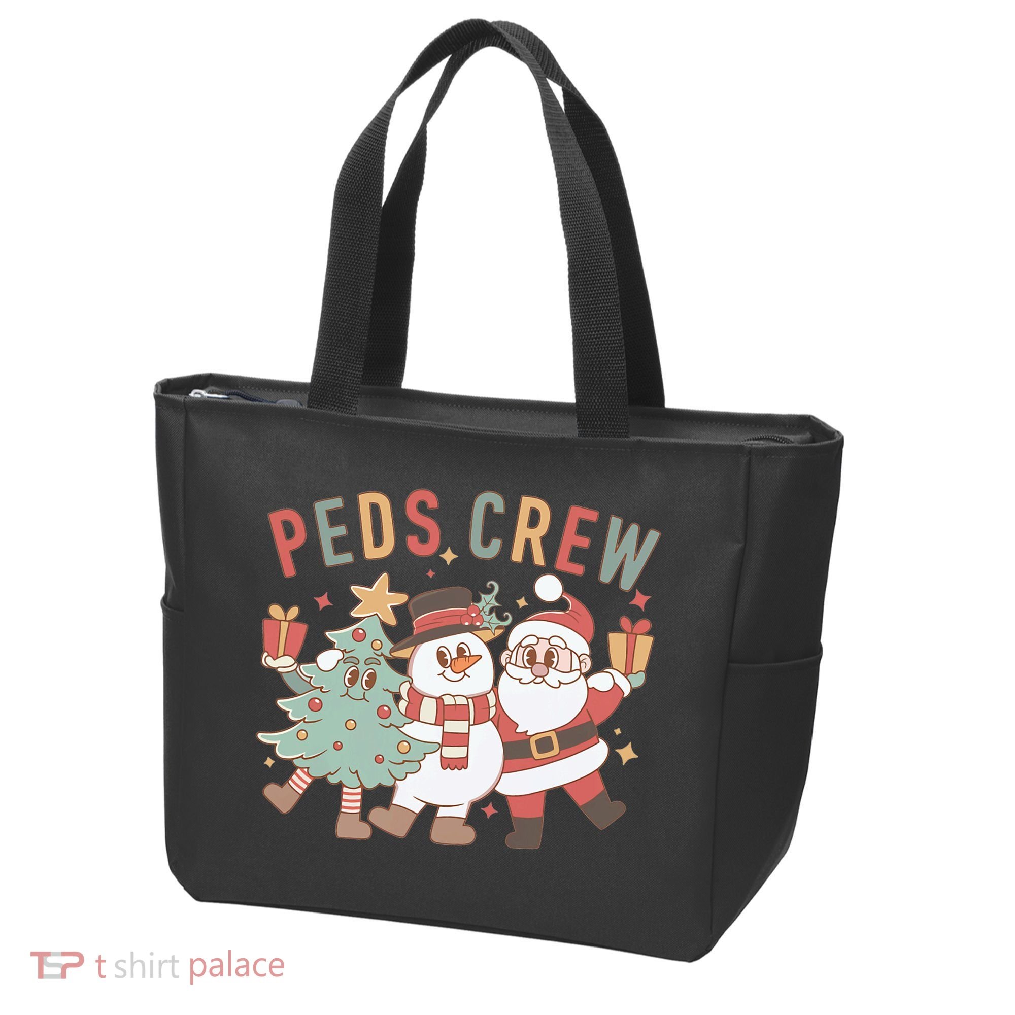 Retro Peds Crew Christmas Pediatric Nurse Nursing Group Tote Bag