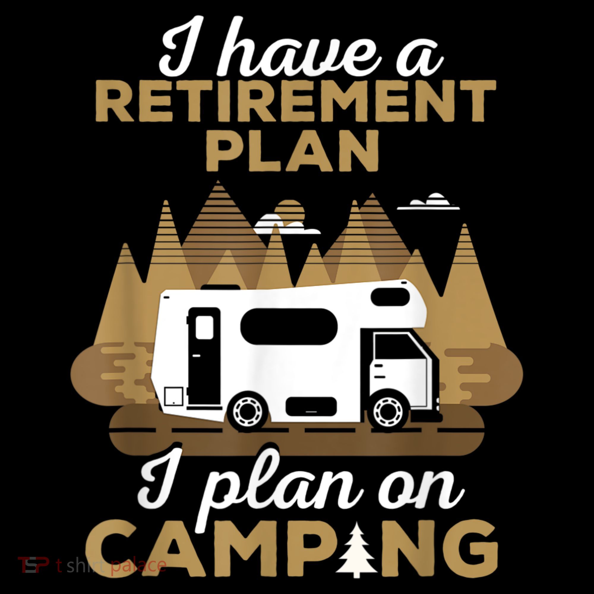 Retirement Plan Camping Retired Camping Outfit Camper Apron