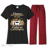 Retirement Plan Camping Retired Camping Outfit Camper Women's Flannel Pajama Set thumb 0