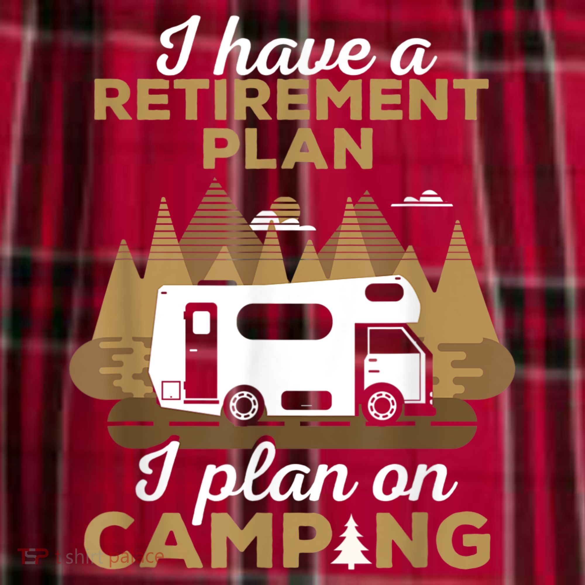 Retirement Plan Camping Retired Camping Outfit Camper Men's Flannel Plaid Pajama Pants