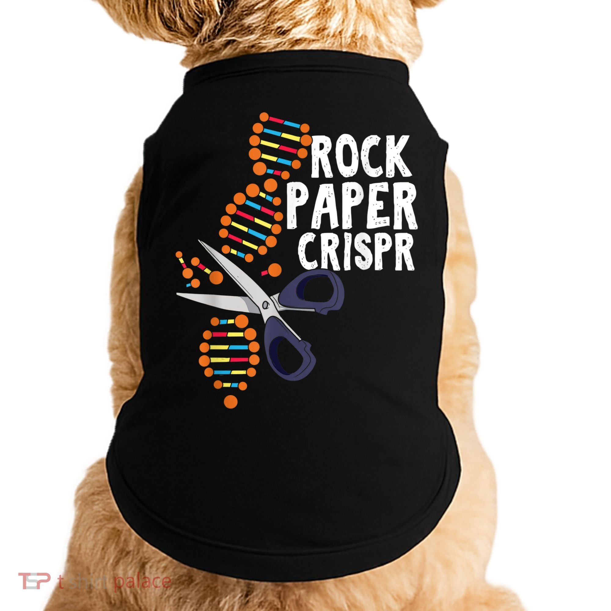 Rock Paper Crispr DNA Biologist Genetic Engineering Science Doggie Tank