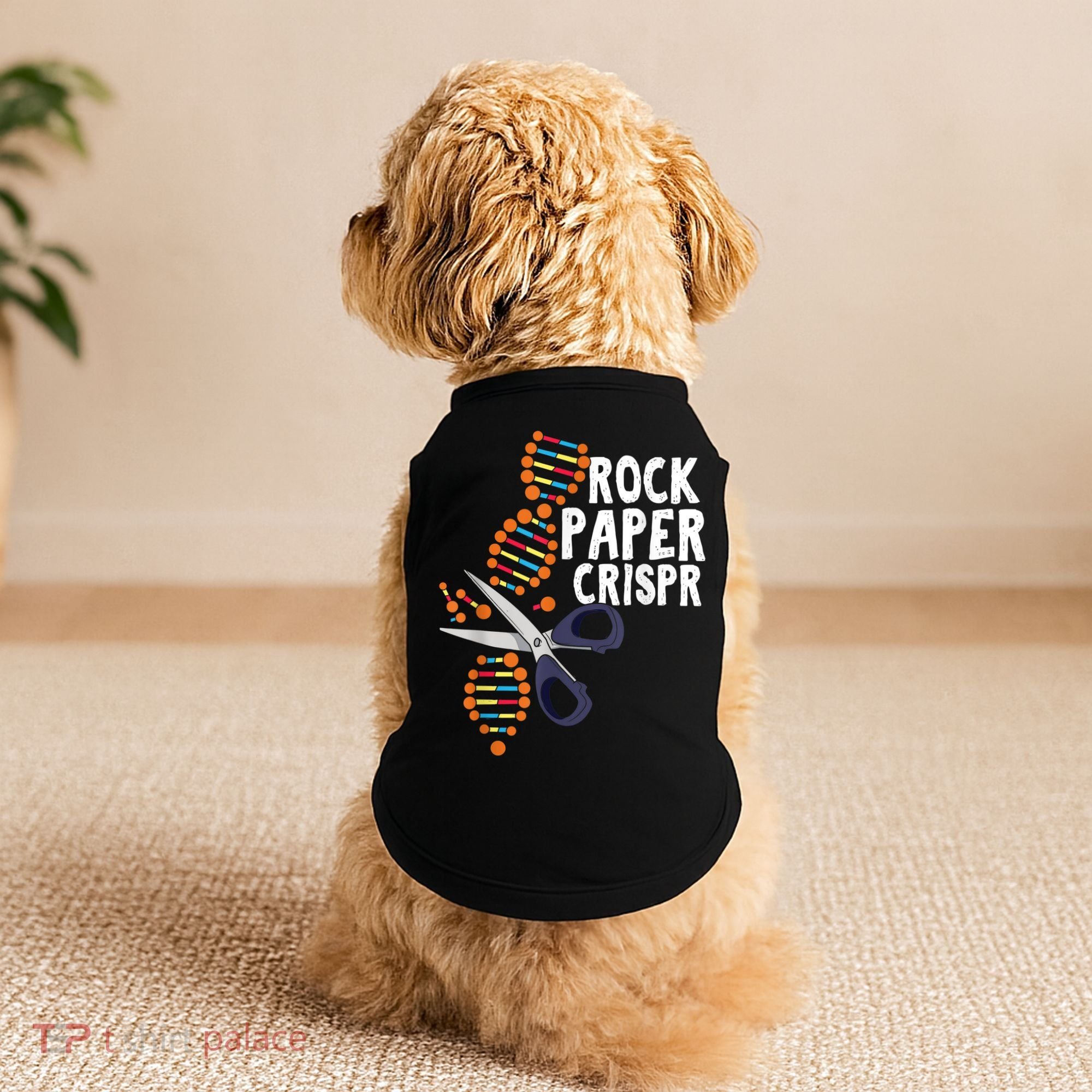 Rock Paper Crispr DNA Biologist Genetic Engineering Science Doggie Tank