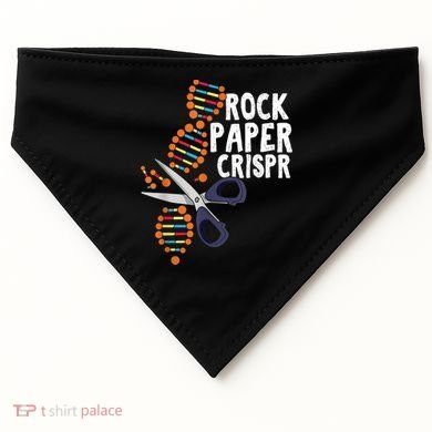 Rock Paper Crispr DNA Biologist Genetic Engineering Science USA-Made Doggie Bandana