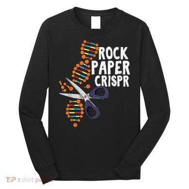 Rock Paper Crispr DNA Biologist Genetic Engineering Science Long Sleeve Shirt