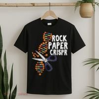 Rock Paper Crispr DNA Biologist Genetic Engineering Science T-Shirt thumb 2