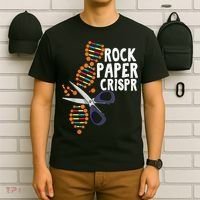 Rock Paper Crispr DNA Biologist Genetic Engineering Science T-Shirt thumb 6