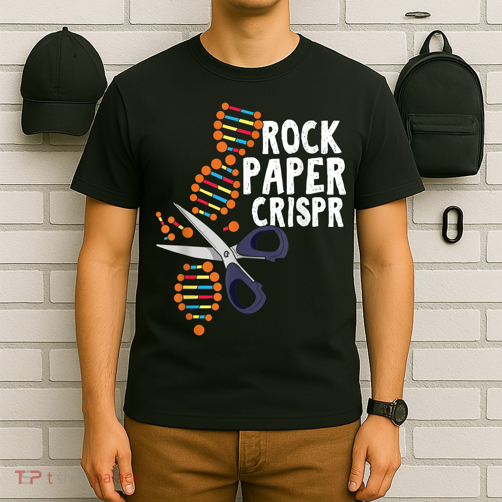 Rock Paper Crispr DNA Biologist Genetic Engineering Science T-Shirt