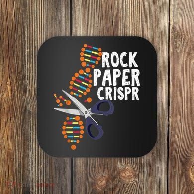 Rock Paper Crispr DNA Biologist Genetic Engineering Science Coaster
