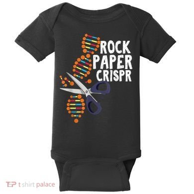 Rock Paper Crispr DNA Biologist Genetic Engineering Science Baby Bodysuit