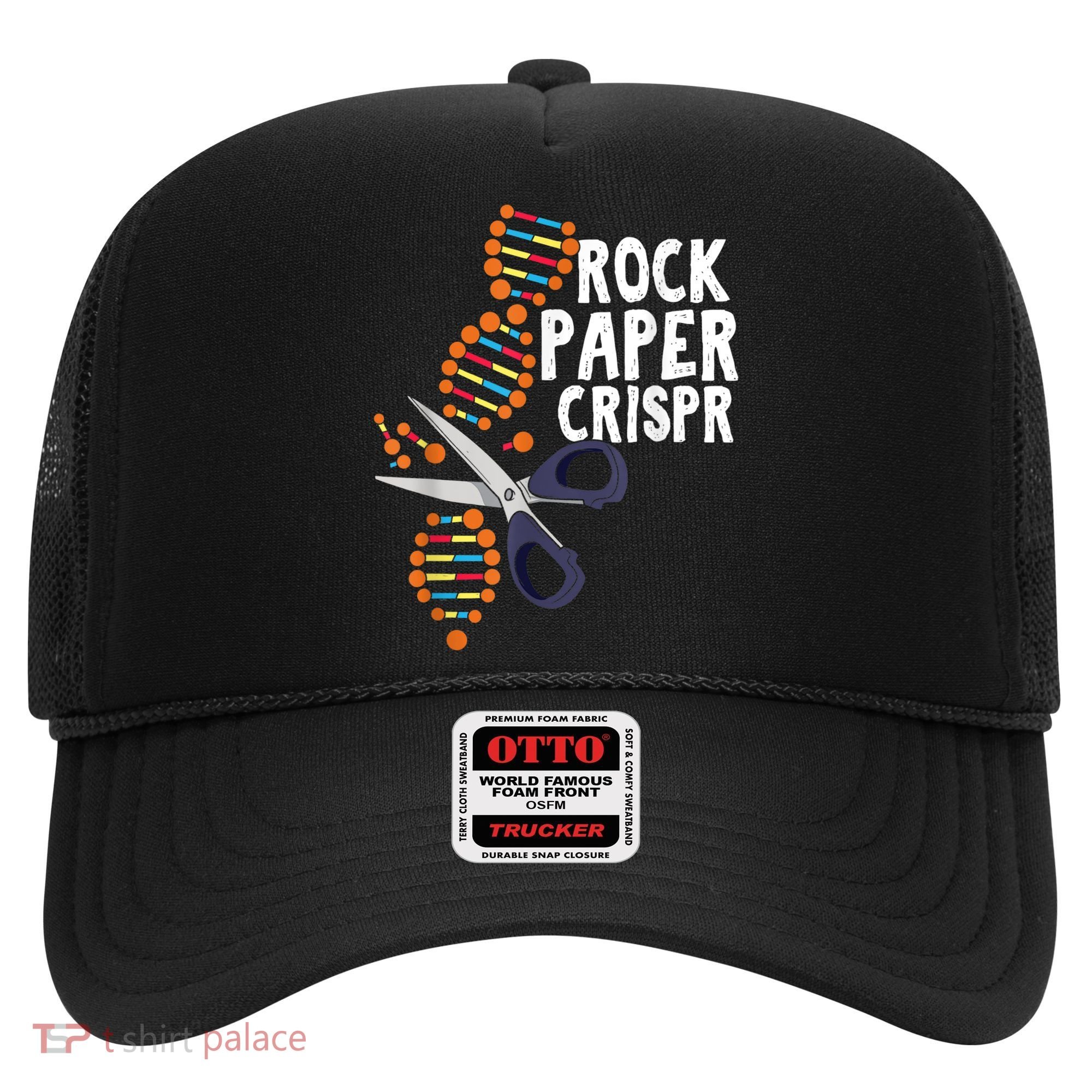 Rock Paper Crispr DNA Biologist Genetic Engineering Science Hat