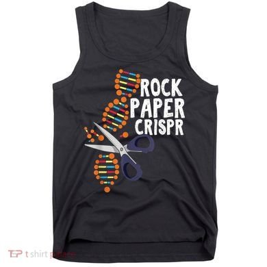 Rock Paper Crispr DNA Biologist Genetic Engineering Science Tank Top